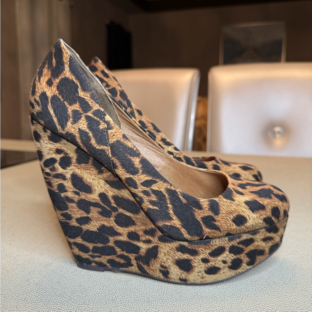 ALDO Leopard Print Wedge Heels